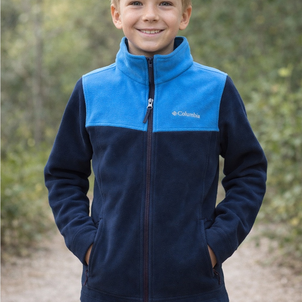 Columbia Two-Tone Blue Omni Heat Fleece Jacket